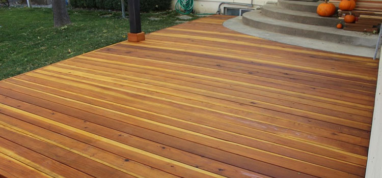 Smooth Redwood Decking in San Dimas, CA